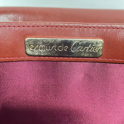 Cartier Shoulder Bag Must Line Bordeaux Gold Leather — view 8
