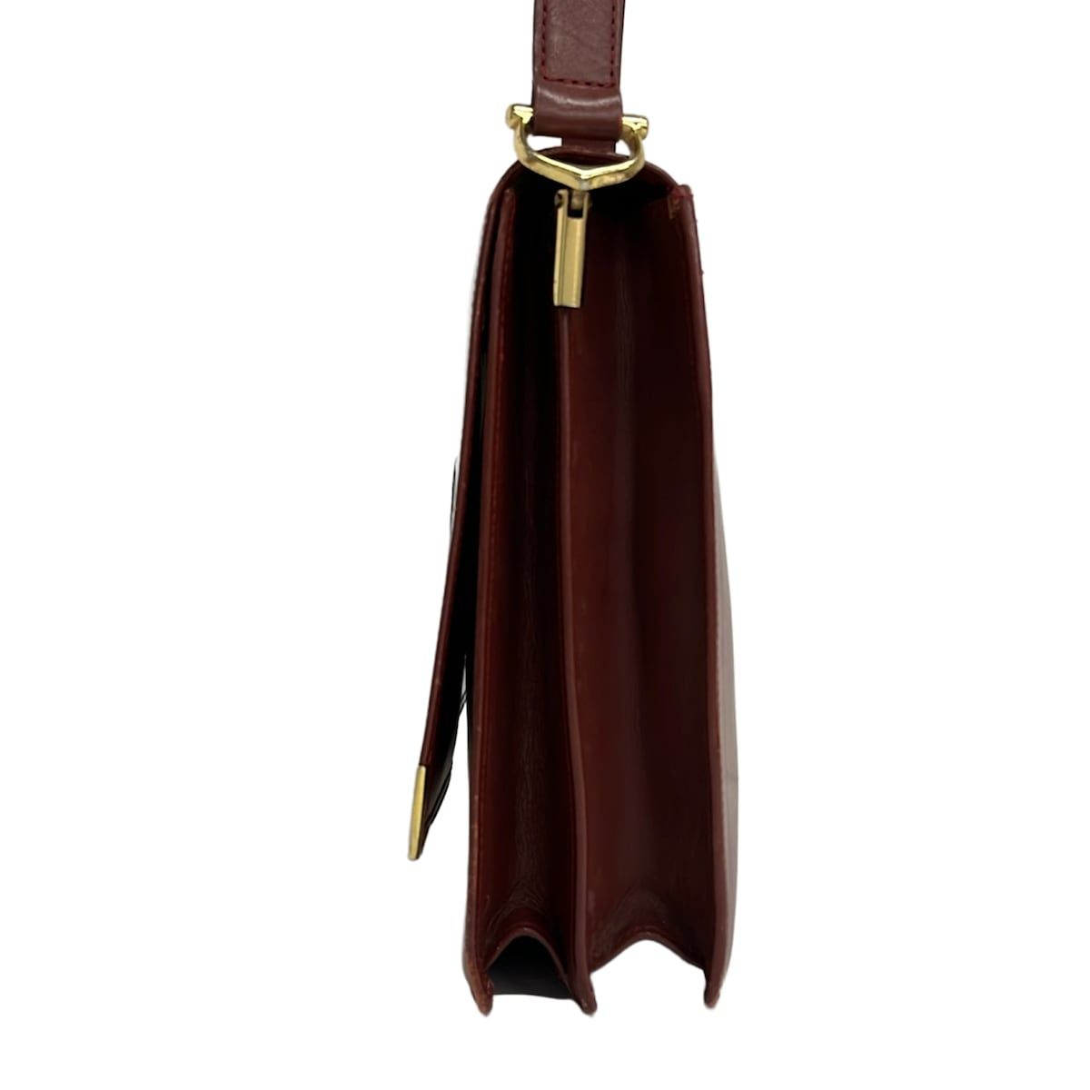 Cartier Shoulder Bag Must Line Bordeaux Gold Leather — view 2