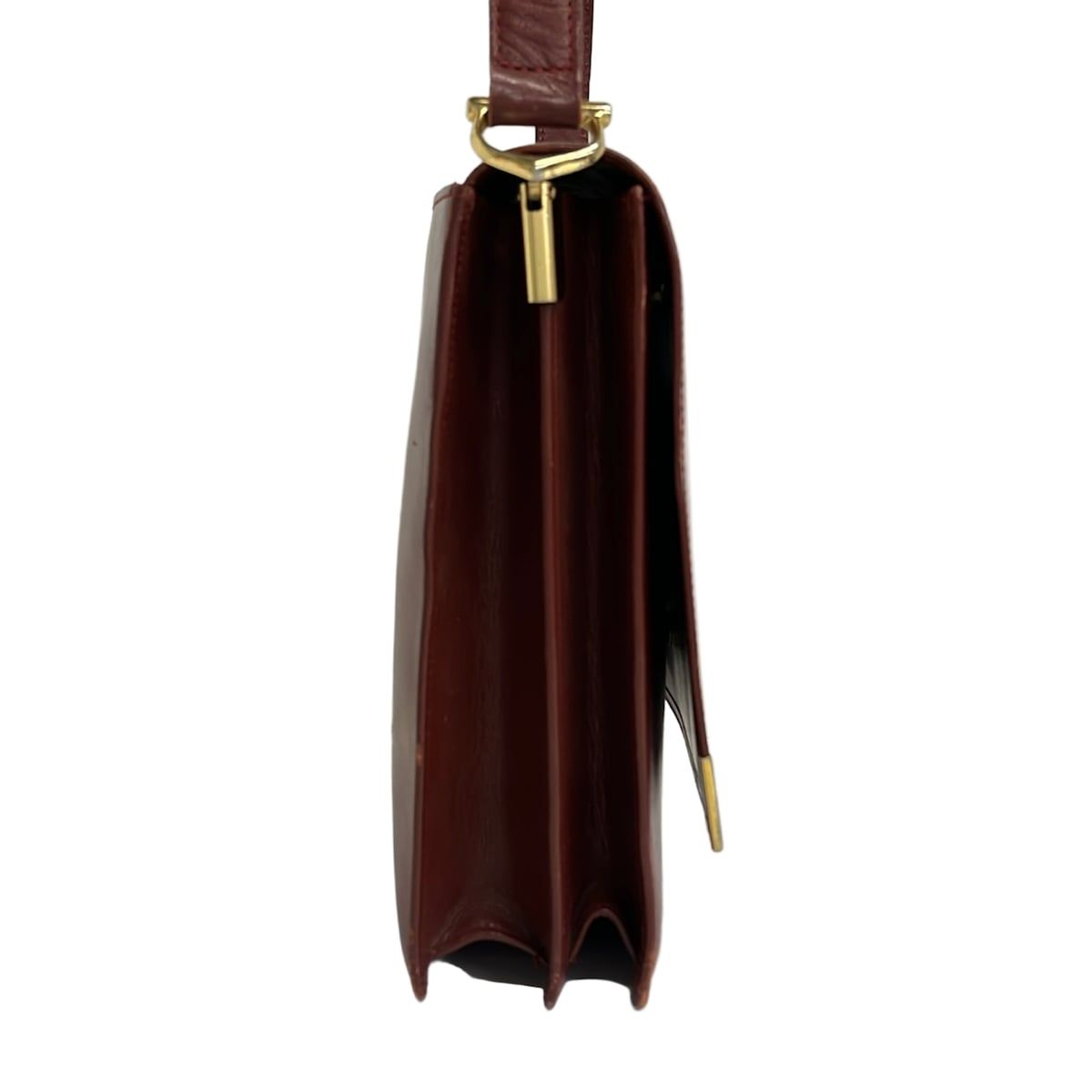 Cartier Shoulder Bag Must Line Bordeaux Gold Leather — view 4