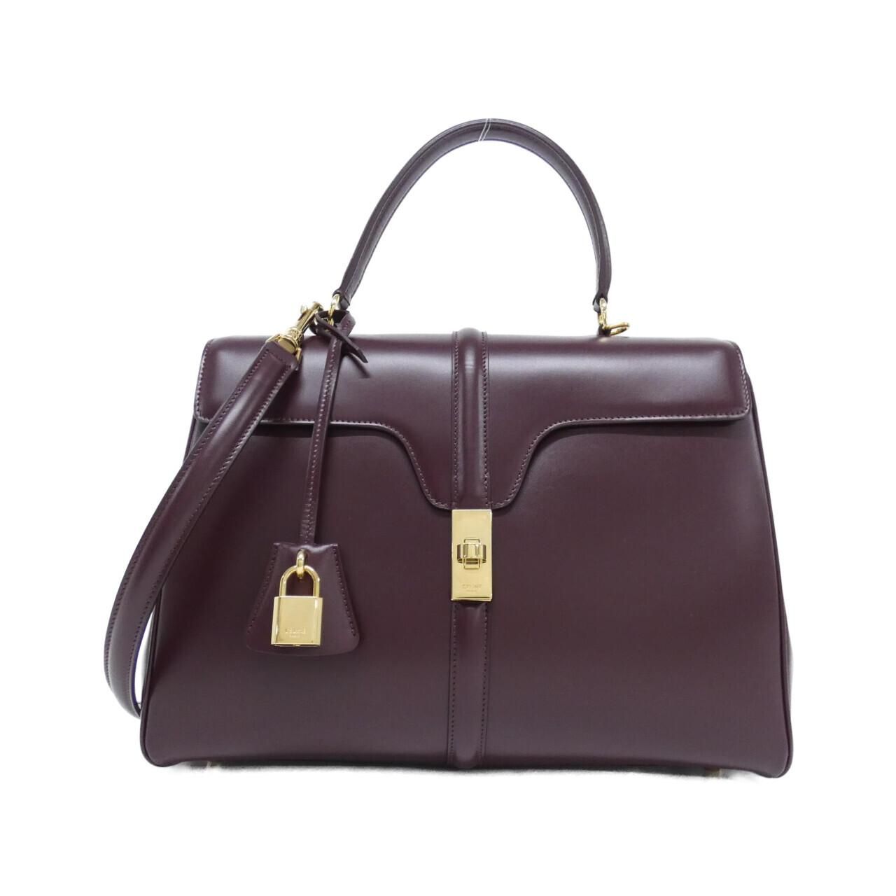 Celine 16 Bag Handbag Burgundy