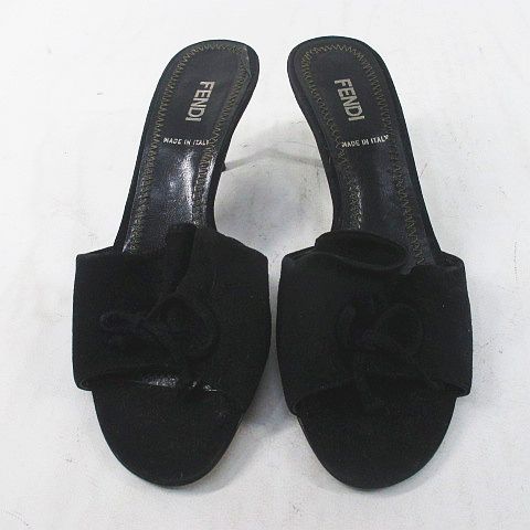 Fendi Mules Ribbon Frill Black 36 — view 5