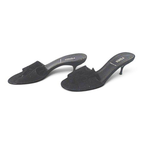 Fendi Mules Ribbon Frill Black 36 — view 2