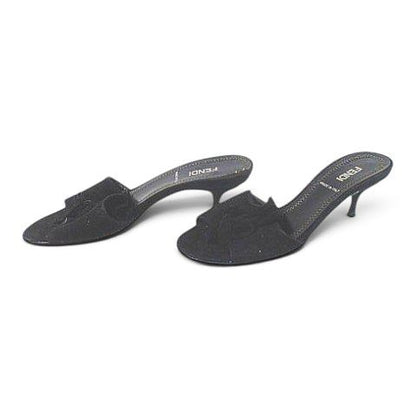 Fendi Mules Ribbon Frill Black 36 — view 2