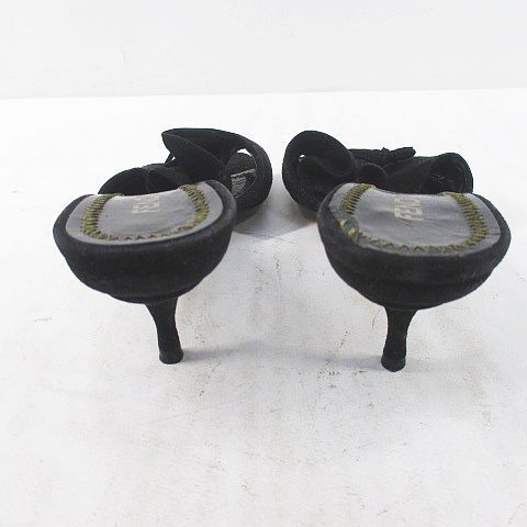 Fendi Mules Ribbon Frill Black 36 — view 3