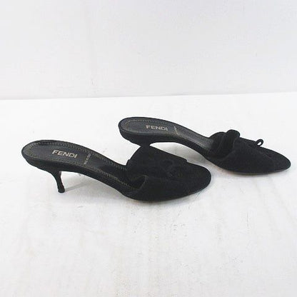 Fendi Mules Ribbon Frill Black 36 — view 4