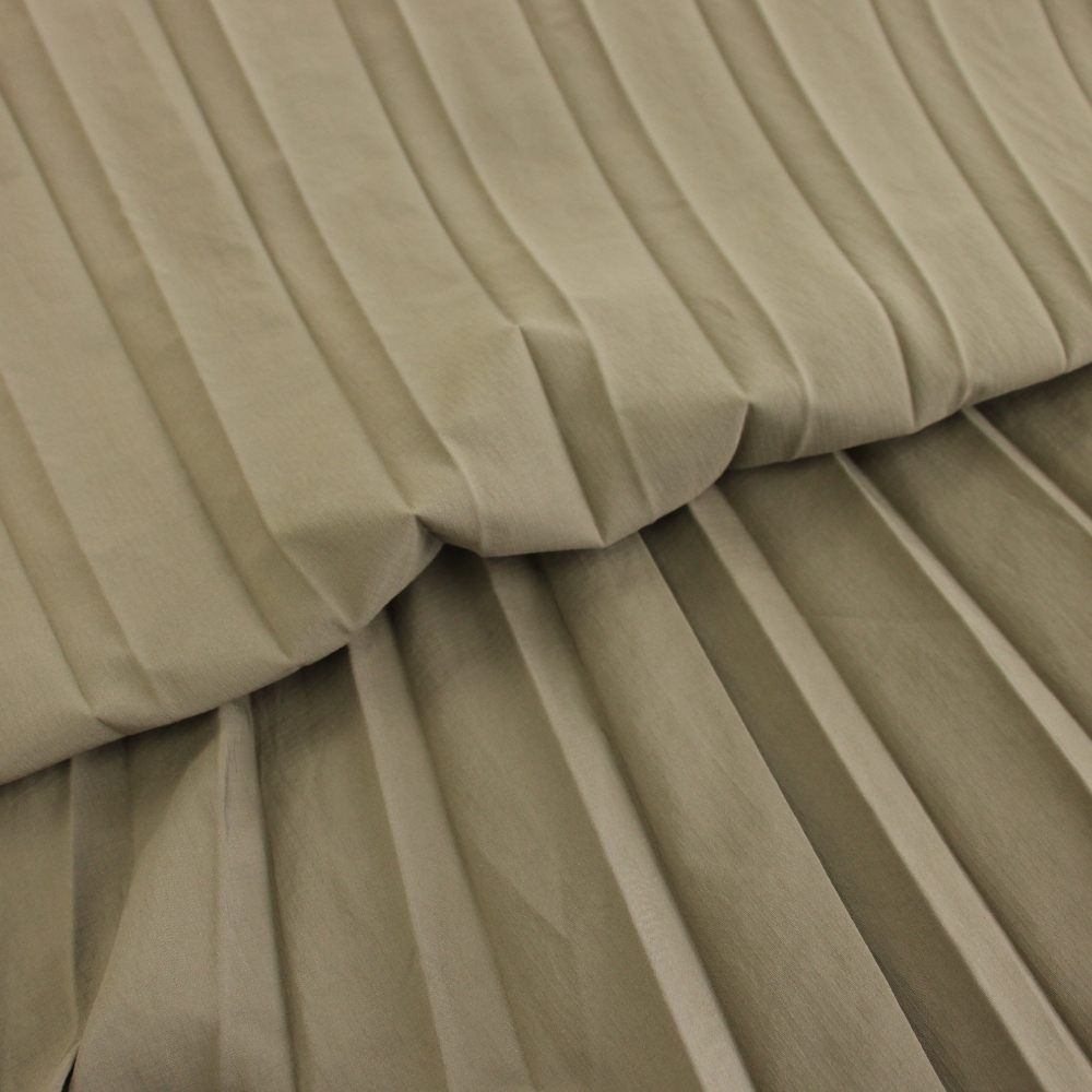 Moncler 4 Hyke Gonna Skirt Long Pleated Waist Logo 42 Khaki — view 5