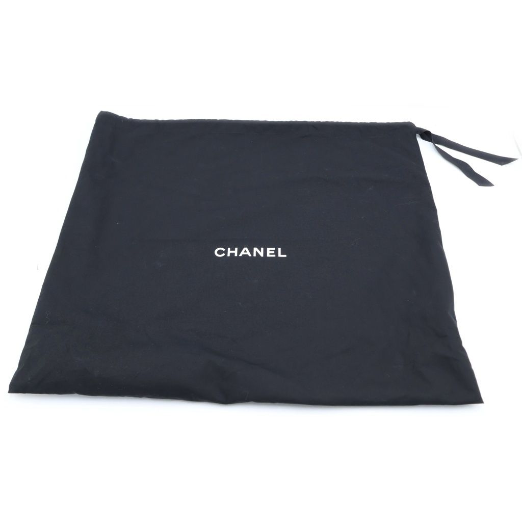 Chanel Deauville GM Canvas Leather Silver 2-Way Chain Tote Bag Plate Pink — view 8