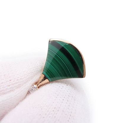 Bvlgari Earrings Diva's Dream Malachite Diamond Total 18K Pink Gold — view 5