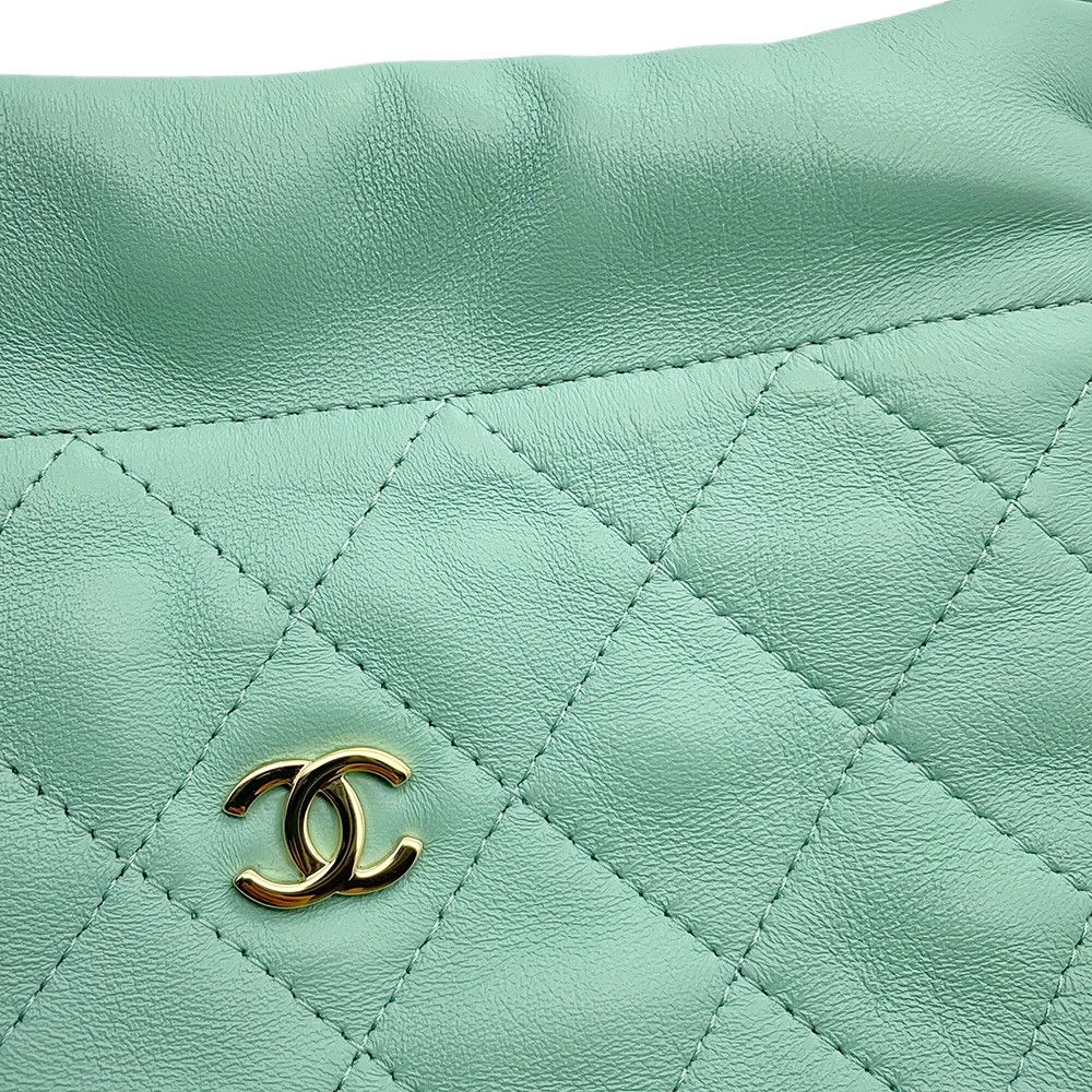 Chanel Shoulder Bag Strap Clutch Quilted CC Logo Lambskin — view 7