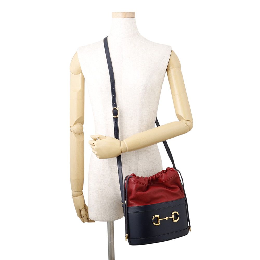 Gucci Shoulder Bag Horsebit 1955 Drawstring Leather — view 4