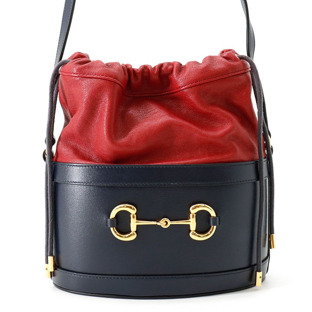 Gucci Shoulder Bag Horsebit 1955 Drawstring Leather