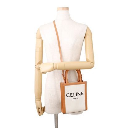 Celine Handbag Mini Vertical Cover Canvas Leather 2-Way — view 5
