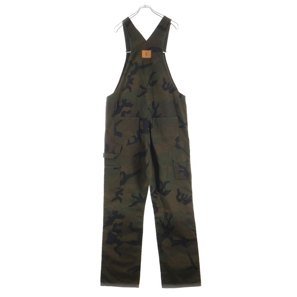 Louis Vuitton Monogram Jacquard Camouflage All Over Denim Overalls Khaki — view 2