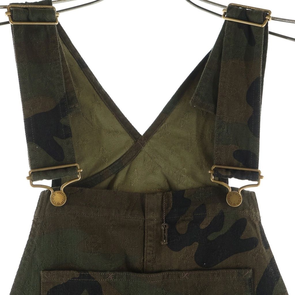 Louis Vuitton Monogram Jacquard Camouflage All Over Denim Overalls Khaki — view 3