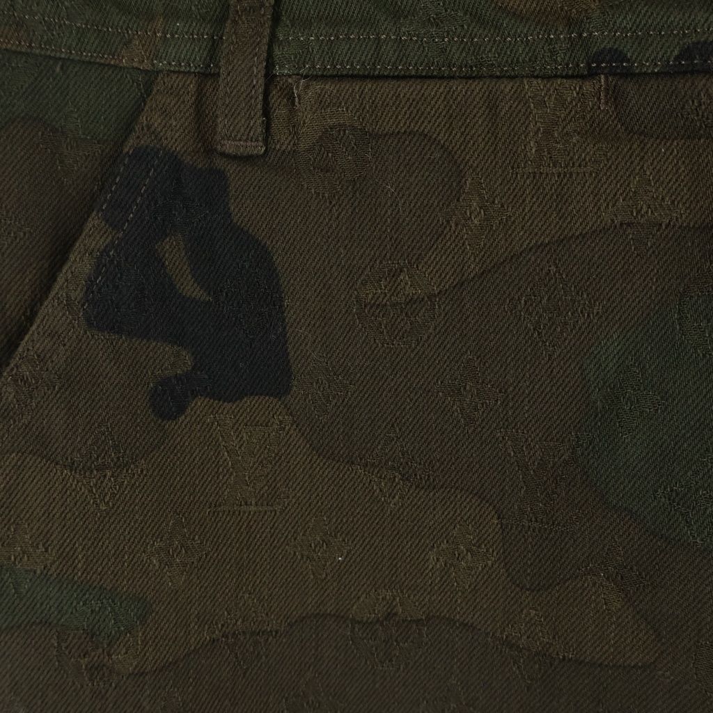Louis Vuitton Monogram Jacquard Camouflage All Over Denim Overalls Khaki — view 5