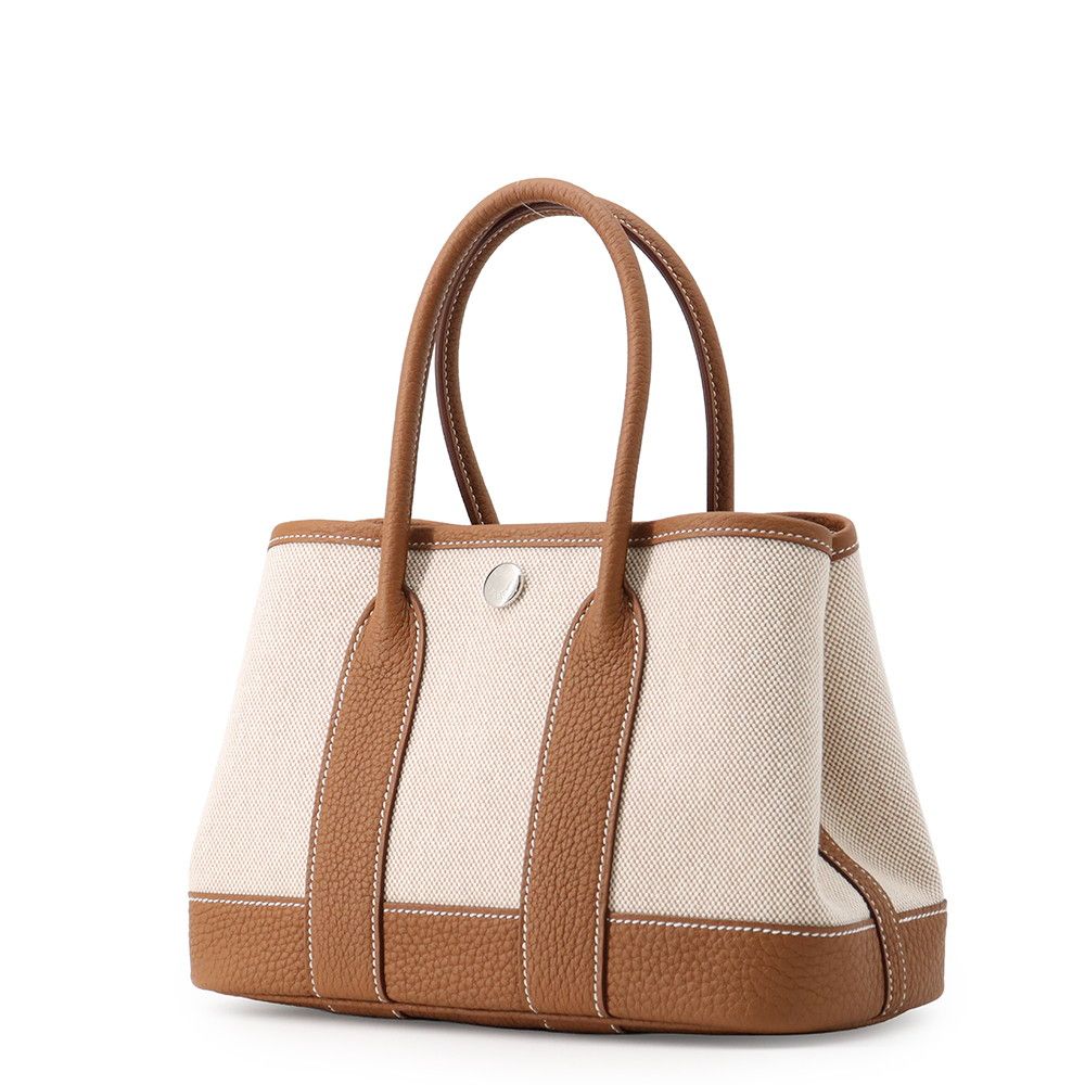 Hermes Tote Bag Neo Garden 23 Party Ecru Gold Silver Toile H Negonda — view 2