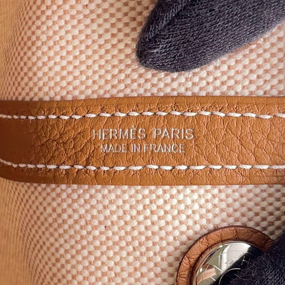 Hermes Tote Bag Neo Garden 23 Party Ecru Gold Silver Toile H Negonda — view 6