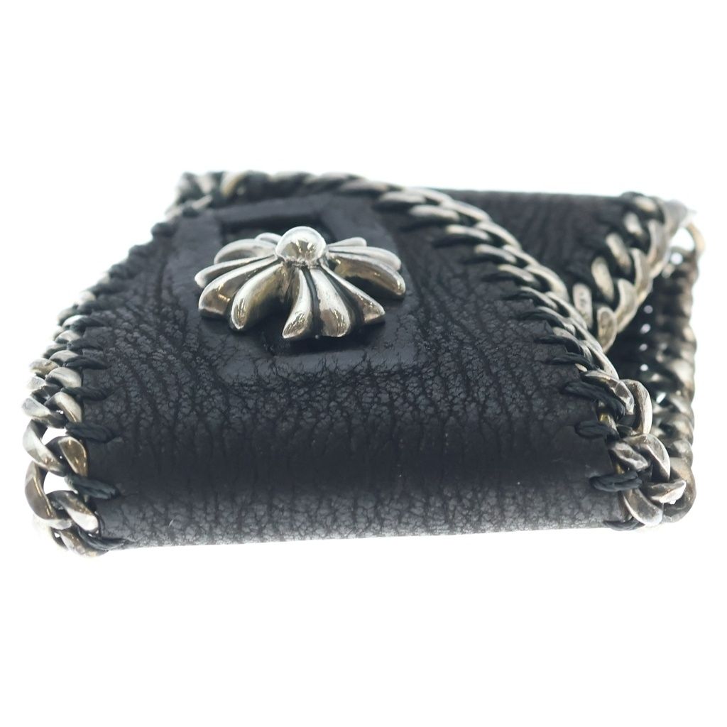 Chrome Hearts Lthr Psl CH Plus Charm Leather Bracelet Black — view 4