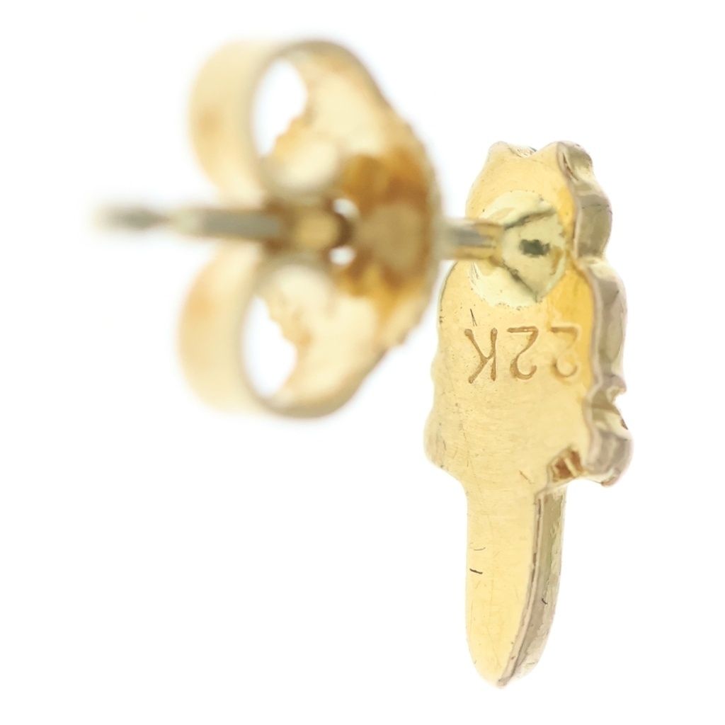 Chrome Hearts 22K Stack Dagger Stud Earrings Gold — view 2