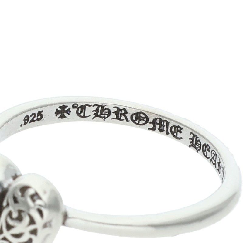 Chrome Hearts Bubblgm Heart Bubble Gum Silver Ring — view 3