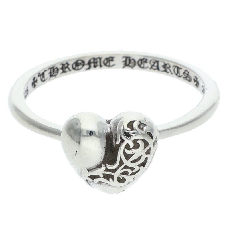 Chrome Hearts Bubblgm Heart Bubble Gum Silver Ring