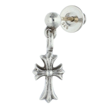 Chrome Hearts Drp Stck CH Stack CH Cross Drop Silver Earrings
