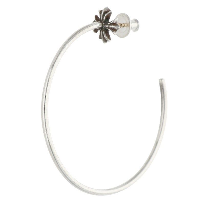 Chrome Hearts Hoop CH Pls CH Plus Silver Earrings