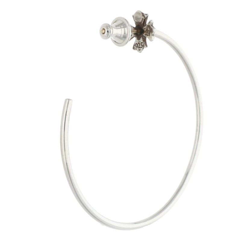 Chrome Hearts Hoop CH Pls CH Plus Silver Earrings — view 2