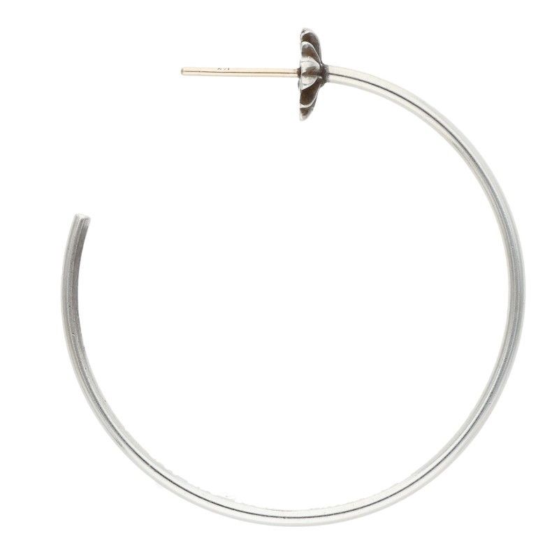 Chrome Hearts Hoop CH Pls CH Plus Silver Earrings — view 4