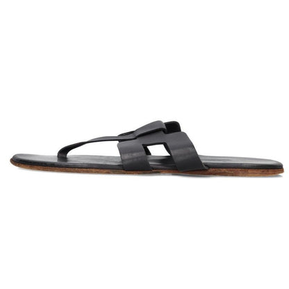 Hermes Strap Leather Flat Sandals — view 2