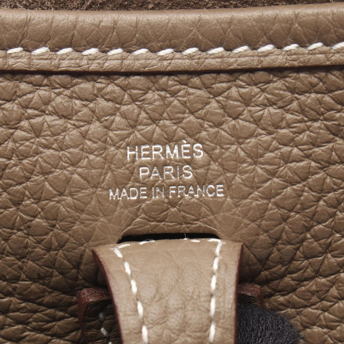 Hermes Shoulder Bag Evelyne TPM Etoupe Leather Amazon — view 4