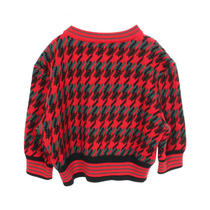 Gucci Knit Houndstooth Cropped Wool Sweater — view 2
