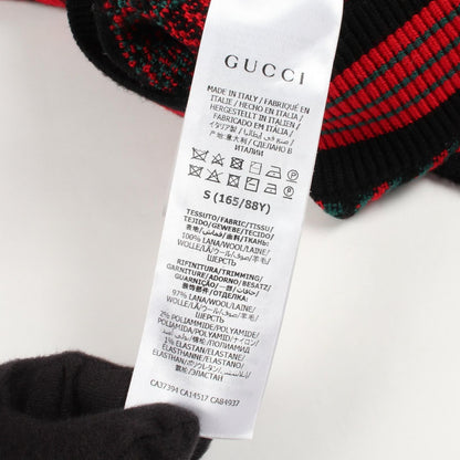 Gucci Knit Houndstooth Cropped Wool Sweater — view 4