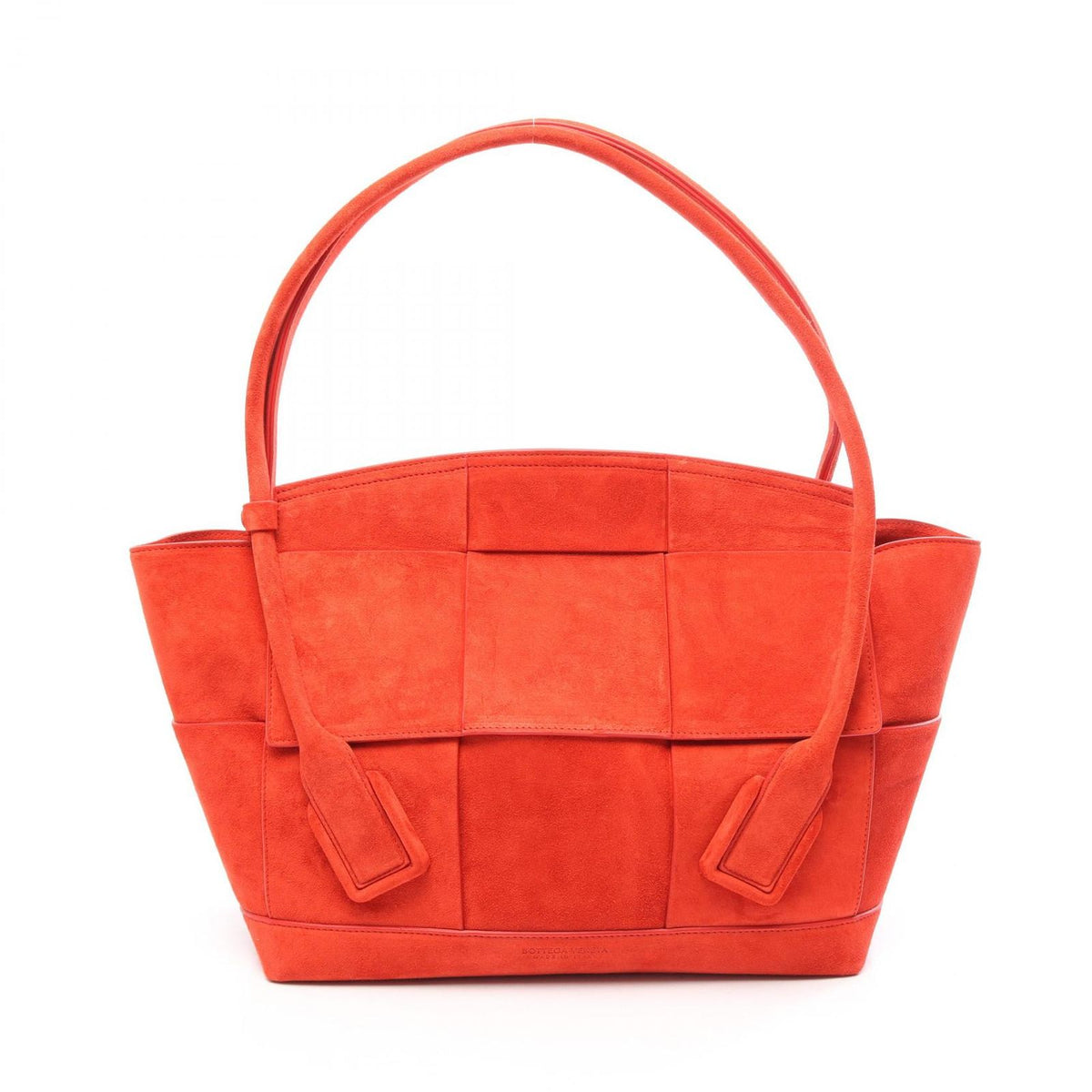 Bottega Veneta Tote Bag Arco Maxi Intrecciato Red Suede