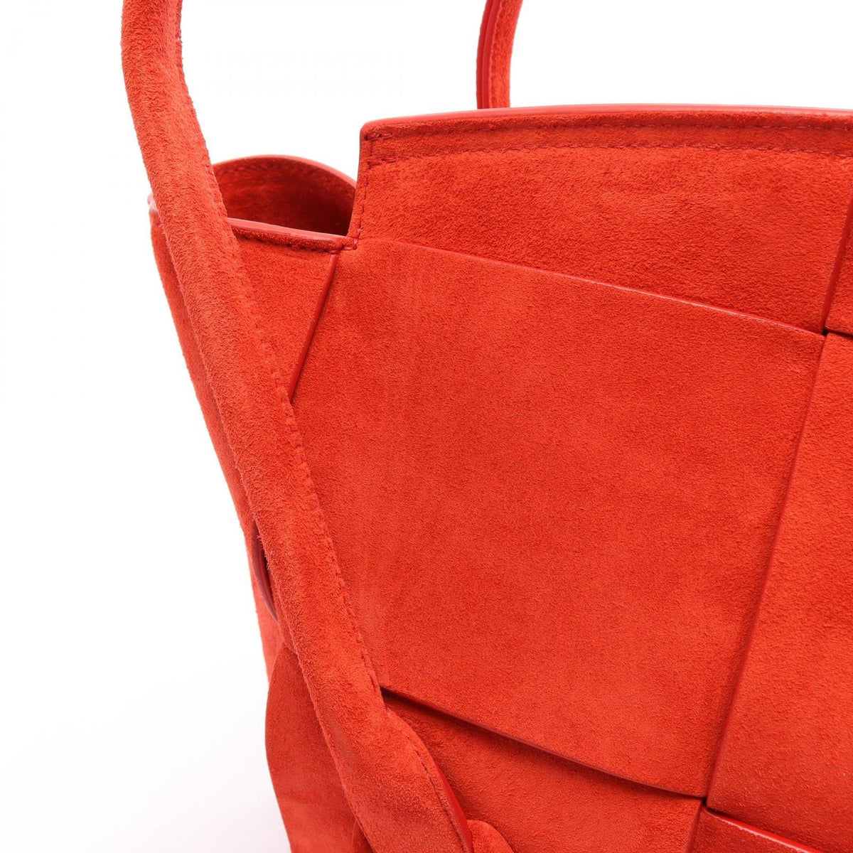Bottega Veneta Tote Bag Arco Maxi Intrecciato Red Suede — view 6