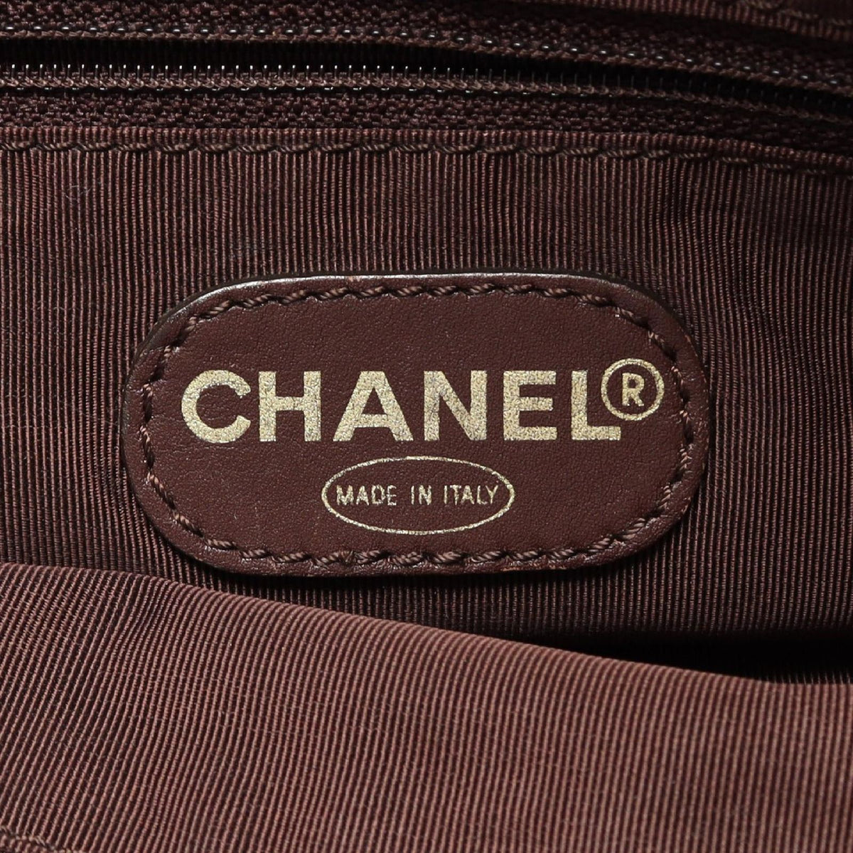 Chanel Tote CC Logo Denim Blue Brown CC Shoulder Bag — view 4