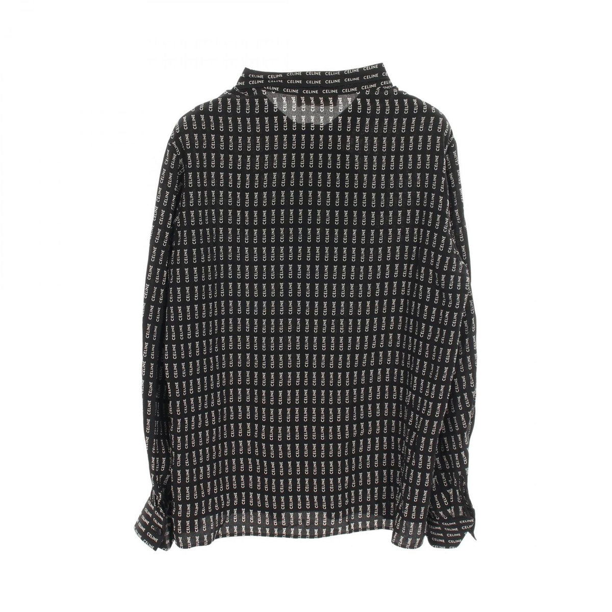 Celine Logo All Over Pattern Bow Tie Silk Shirt — view 2