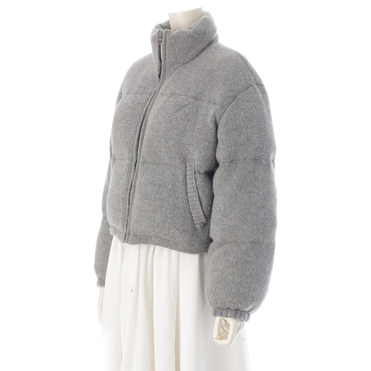 Prada Wool Cashmere Down Jacket Gray 38 — view 2