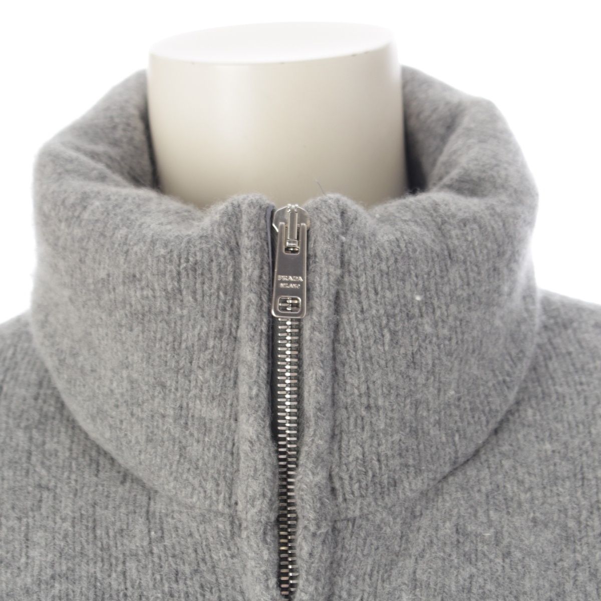 Prada Wool Cashmere Down Jacket Gray 38 — view 5