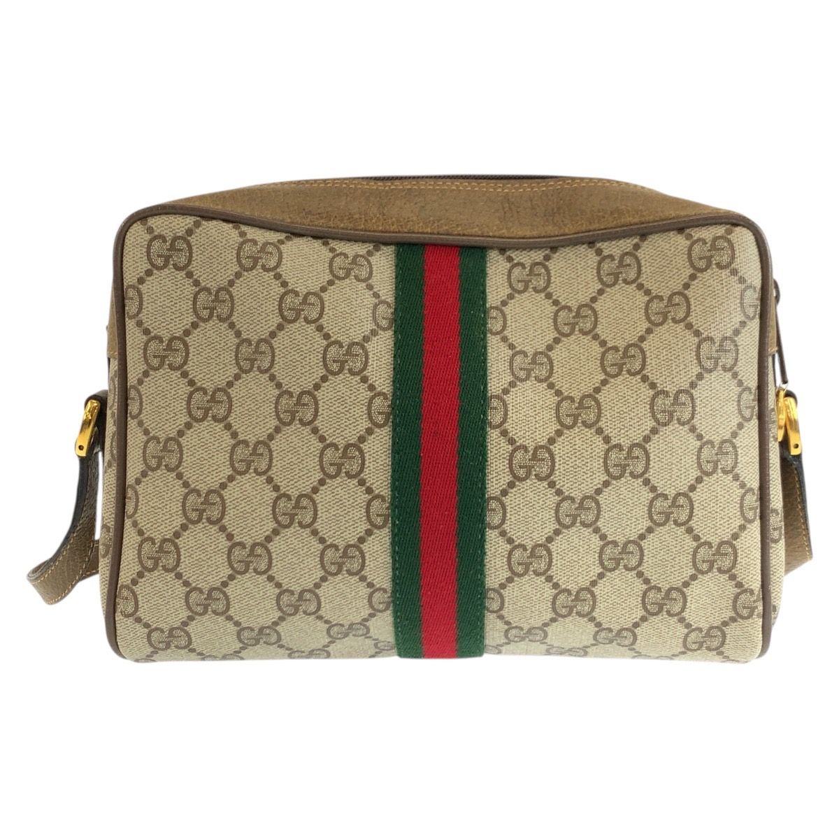Gucci Vintage Sherry Line GG Supreme Canvas Shoulder Bag Pochette — view 2