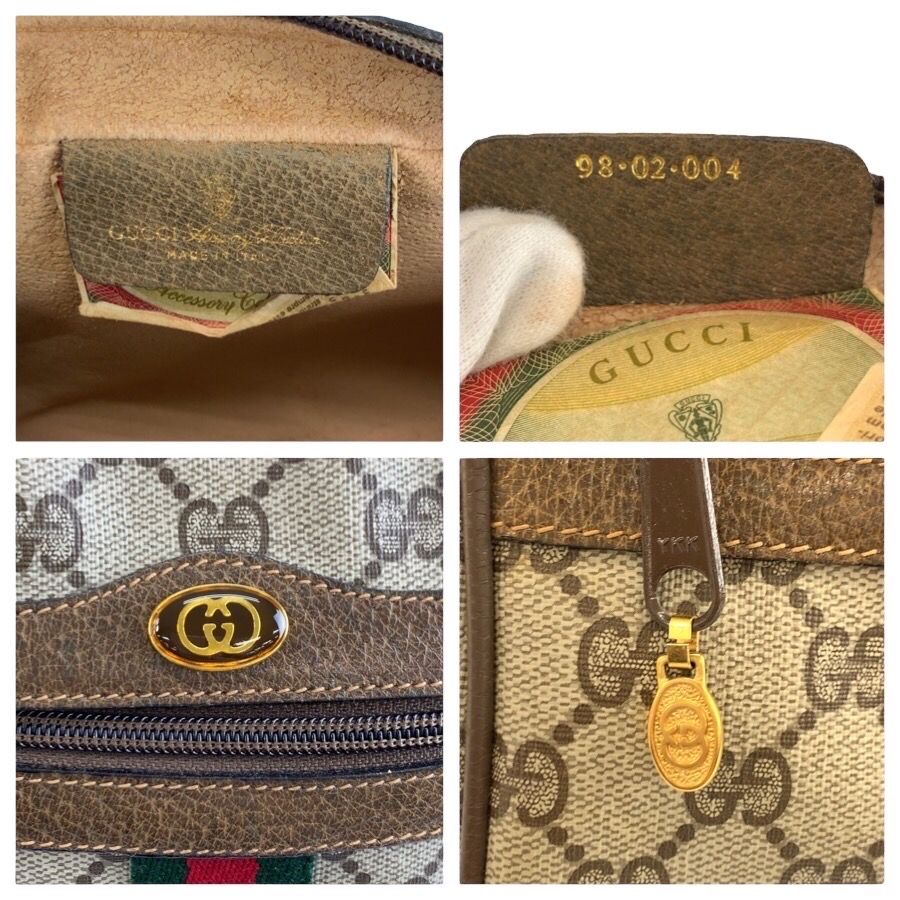 Gucci Vintage Sherry Line GG Supreme Canvas Shoulder Bag Pochette — view 3