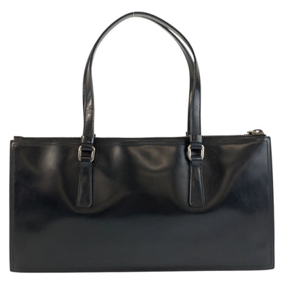 Prada Black Silver Patent Tote Bag — view 2
