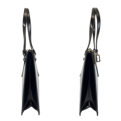 Prada Black Silver Patent Tote Bag — view 8