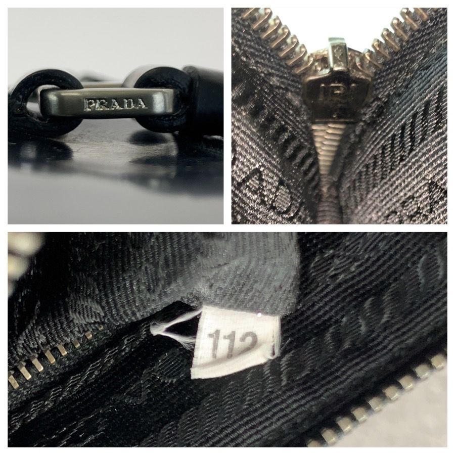 Prada Black Silver Patent Tote Bag — view 4