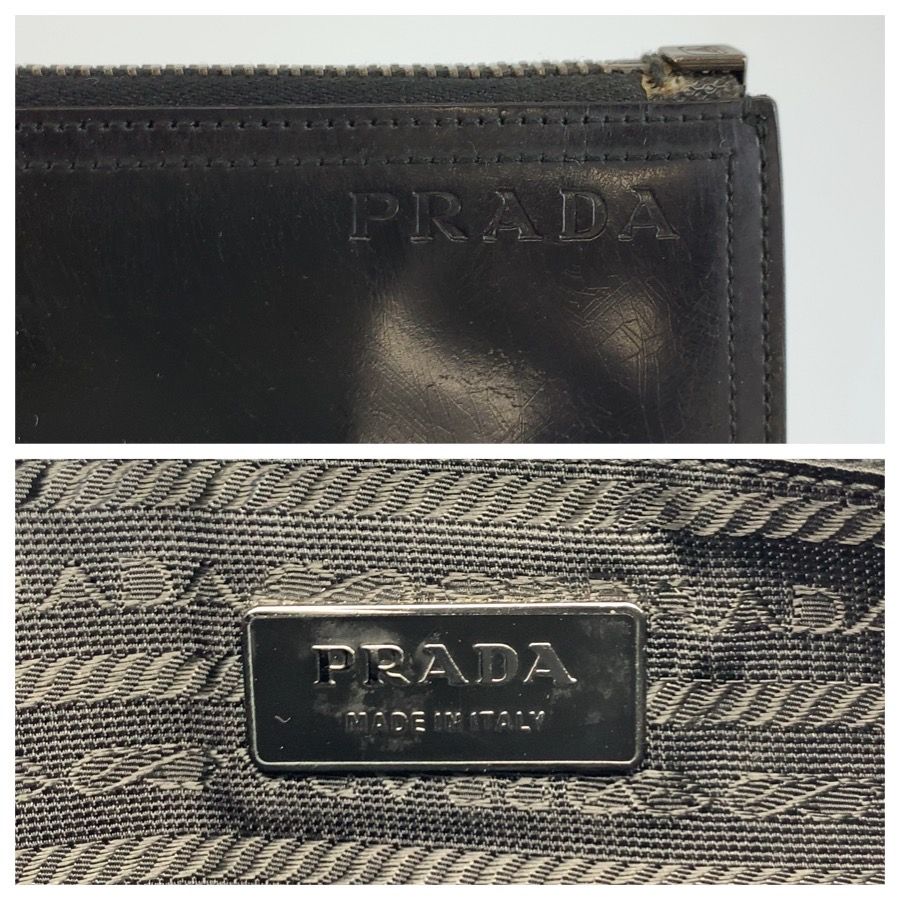 Prada Black Silver Patent Tote Bag — view 3