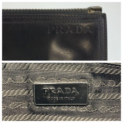 Prada Black Silver Patent Tote Bag — view 3