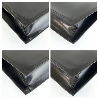 Prada Black Silver Patent Tote Bag — view 5