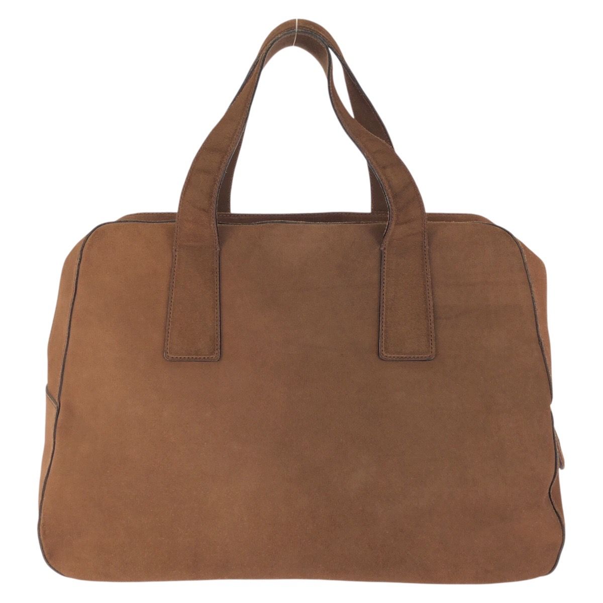Prada Brown Gold Suede Boston Bag — view 3