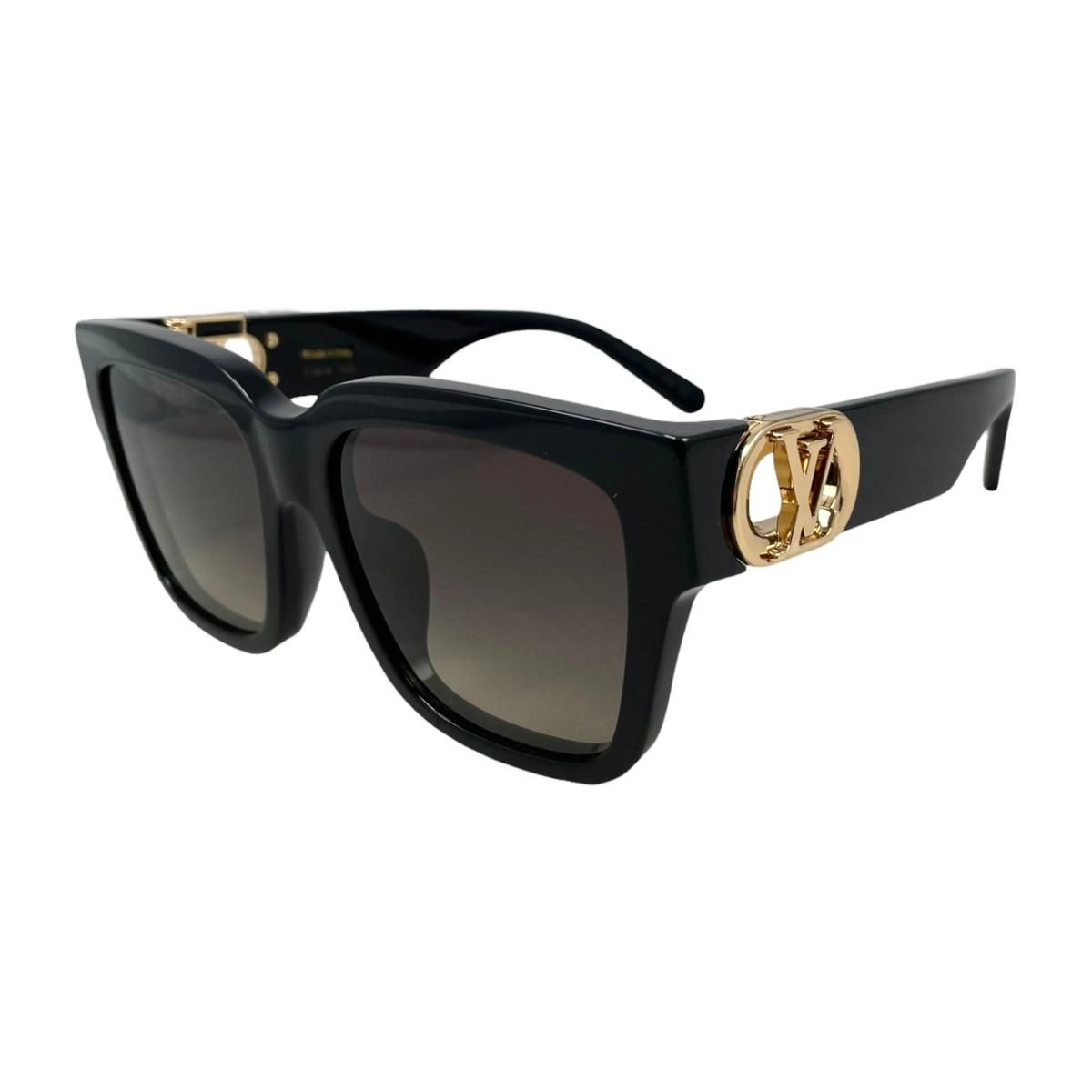 Louis Vuitton Sunglasses LV Link Square LV Logo Black Gold Eyewear