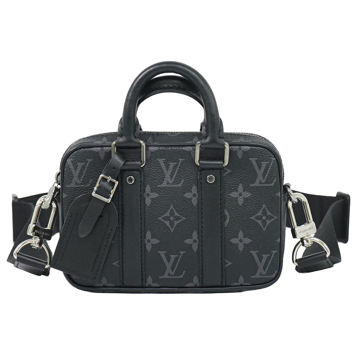 Louis Vuitton LV Nano Porte Documents Voyage Monogram Eclipse 2-Way Shoulder Bag